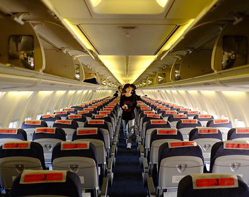ライアンエアー(はエアバスだけど)以来のコンパクトなB737-700