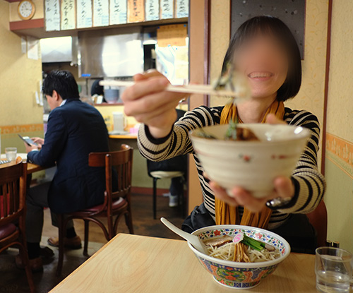 『らぁめん とん平』で食べて。