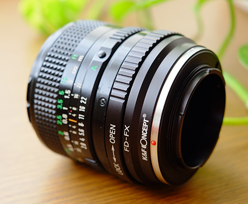 Canon New FD28mm f2.8 + K&F CONCEPT FD-FXマウント・アダプター