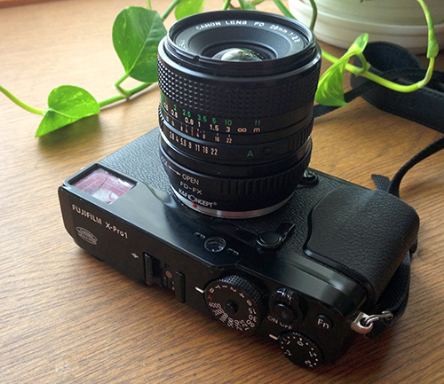 Canon New FD28mm f2.8 + K&F CONCEPT FD-FXマウント・アダプター + FUJIFILM X-Pro1