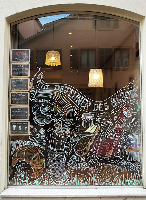 アルザスコルマール/1日目/午前中/旧市街地/ポスカ絵