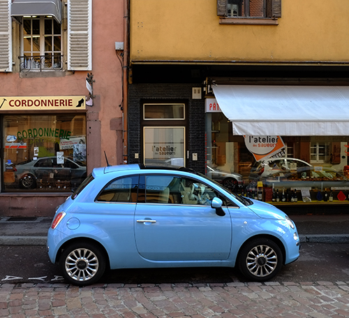 アルザスコルマール/1日目/午後/旧市街地/FIAT500