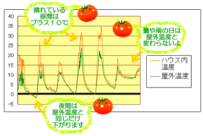 ハウスの温度変化