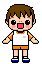 逆立ちをする男の子