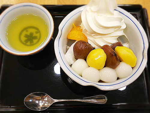 みはしの「栗クリームあんみつ」(季節限定)