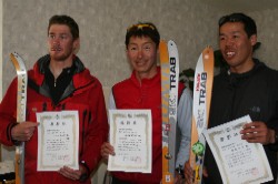 表彰式のトップ3
