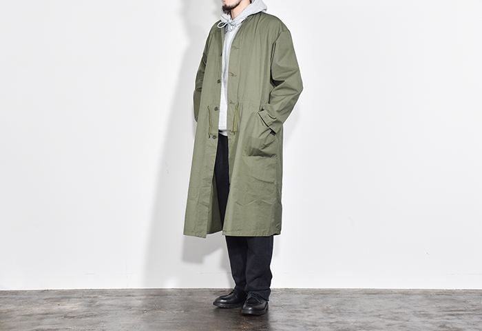 orSlow(オアスロウ) / NO COLLAR COAT ARMY(ノーカラーコート/ガス