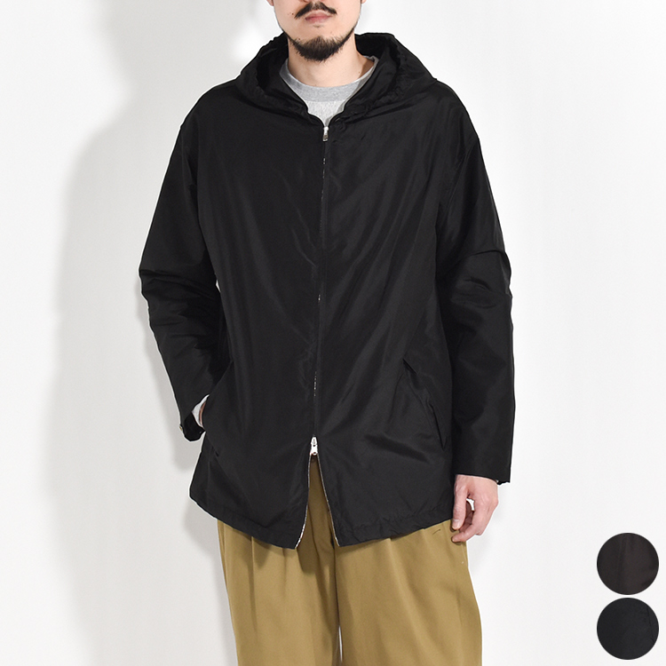 新品MARKAWAREマーカウェア25SS定価13万シルクタフタモッズパーカー黒 新品MARKAWAREマーカウェア25SS定価13万シルクタフタモッズ