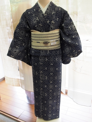 単衣の小紋と博多帯 | 時代布池田ブログ