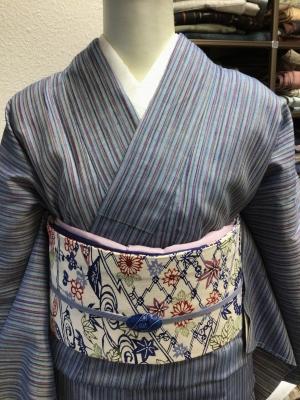 唐桟と型染のコーディネート | 時代布池田ブログ