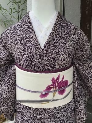 杜若の絽の帯 | 時代布池田ブログ
