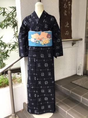 琉球絣に菊の帯 | 時代布池田ブログ 琉球絣に菊の帯 | 時代布池田ブログ
