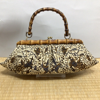 洋装、和装両方に使えるバンブーがま口バッグ | 時代布池田ブログ