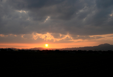 草津の夕日