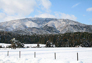 安曇川の雪景色