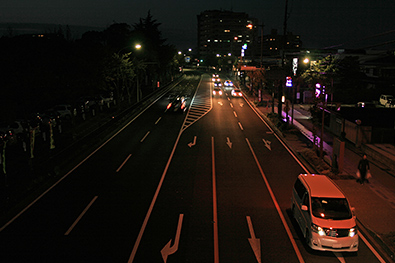 歩道橋から