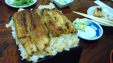 うな重三段重ね