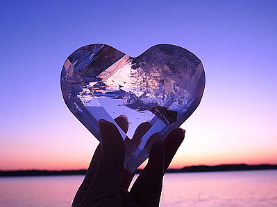 水晶ハート ミーアクリスタル