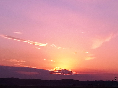 湖畔の夕焼け　ミーアクリスタル