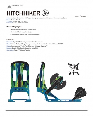 BURTON HICHHIKER バートン ヒッチハイカー SPARK R&D スノーボード