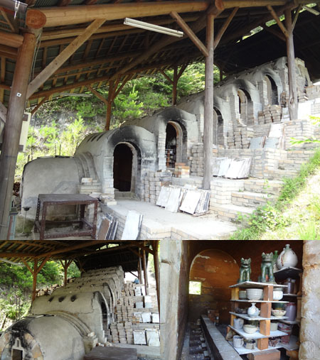 登り窯　棚板　陶　魯山　坂田 登り窯 棚板 陶 魯山 坂田