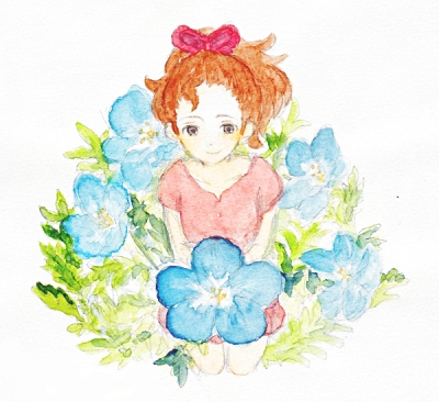 アリエッティとネモフィラ