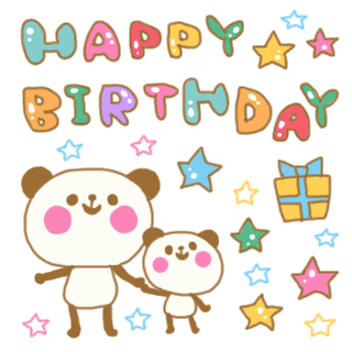 Happy Birthday ルルルレコードのデコメール Lineスタンプ素材