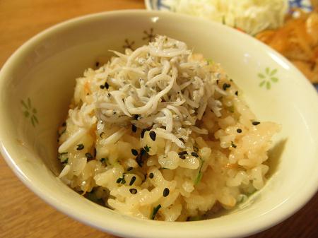 梅としらすの炊き込みご飯