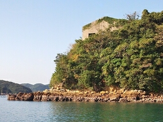 永ノ島炭鉱跡 陸地から