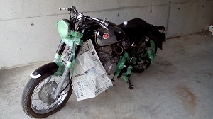 yd125 養生 サビ取り再塗装