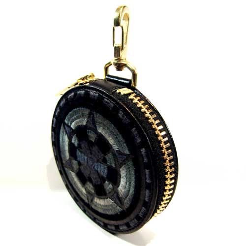 小物 blackmeans Embroidery Circle Pouch Black Sasquatchfabrix. × blackmeans EASTEND DRAGON Circled Pouch