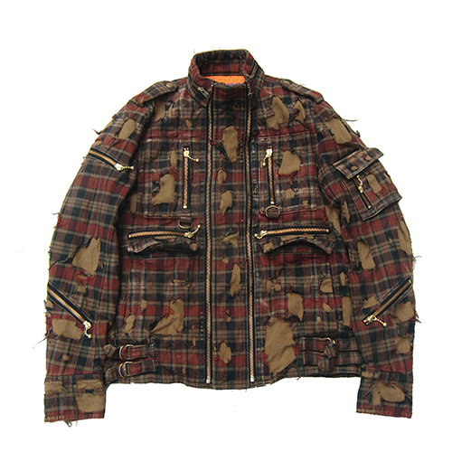 更新0504□【blackmeans】DESTROYED ZIP JACKET / CROPPED PANTS