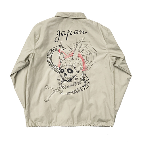 black means ブラックミーンズ　ボアコーチジャケット 般若心経 L black means ブラックミーンズ ボアコーチジャケット 般若心経 L