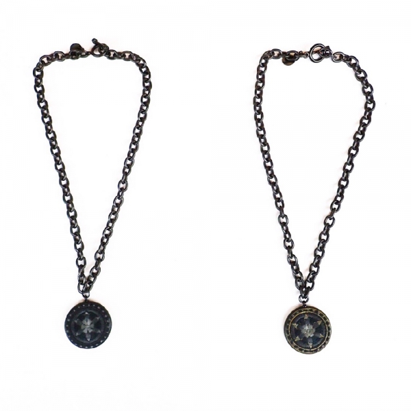GARA アンティーク レコード盤ビーズ ネックレス blackmeans GARA アンティーク レコード盤ビーズ ネックレス blackmeans