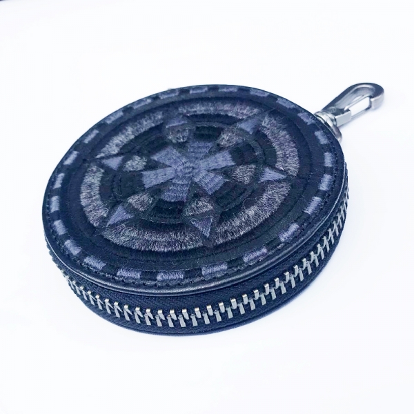 更新0627□【blackmeans x FUÜDOBRAIN】Embroidely Circle Pouch/Purse