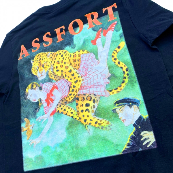 新品☆L☆ASSFORT☆FUUDOBRAIN☆丸尾末広 コラボ☆パーカー☆黒