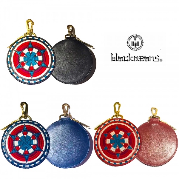 小物 blackmeans Embroidery Circle Pouch Black Product: th × blackmeans Circle Pouch Color: black × silver