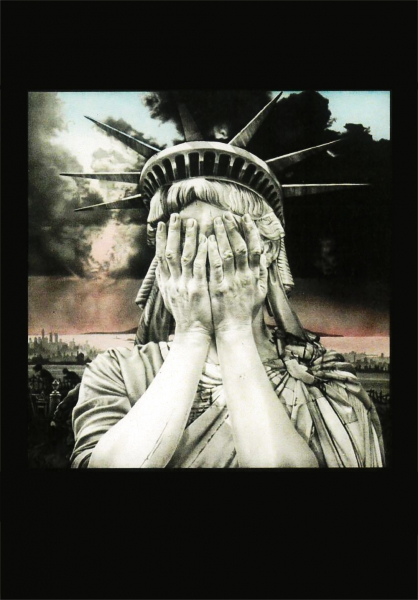 値下げ　Gee Vaucher「OH AMERICA」　額装済み 値下げ Gee Vaucher「OH AMERICA」 額装済み