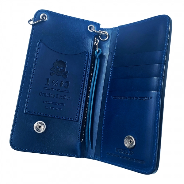 更新0430□1%13_1% AUTHENTIC LEATHER LONG WALLET BLUE□販売告知