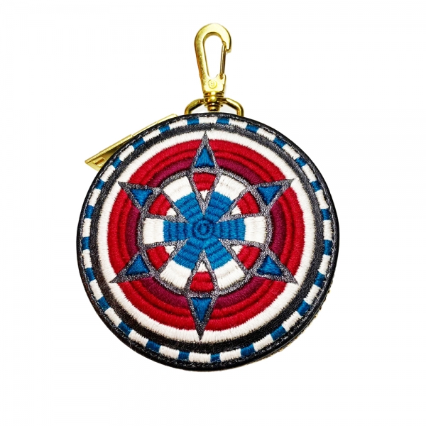 更新0530□【blackmeans】embroidery circle pouch / purse□in stock