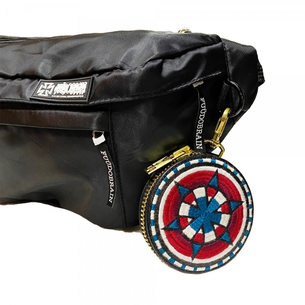 更新0530□【blackmeans】embroidery circle pouch / purse□in stock