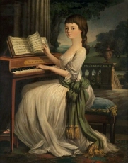 Mather Brown - A Girl at a Harpsichord (ca. 1782)