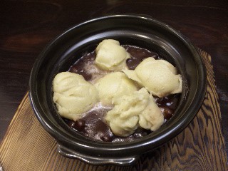 そばがきぜんざい