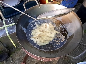 調理中