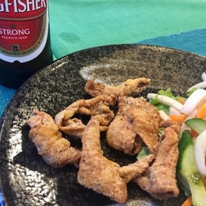 鶏皮の唐揚げ