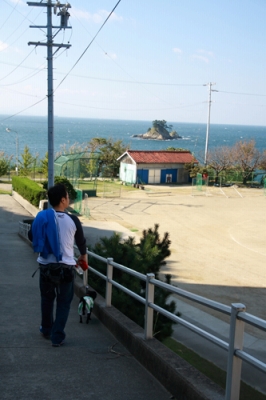 島を散策