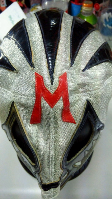 ミルマスカラス cacao製 □CACAO製⁄MM公認タグ□ミル・マスカラス試合用マスク⁄チャック式