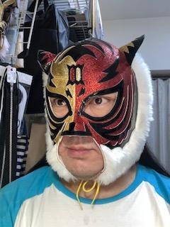 初代タイガーマスク Ⅲマーク 赤×金ハーフ MGE〔オーナーズマスク