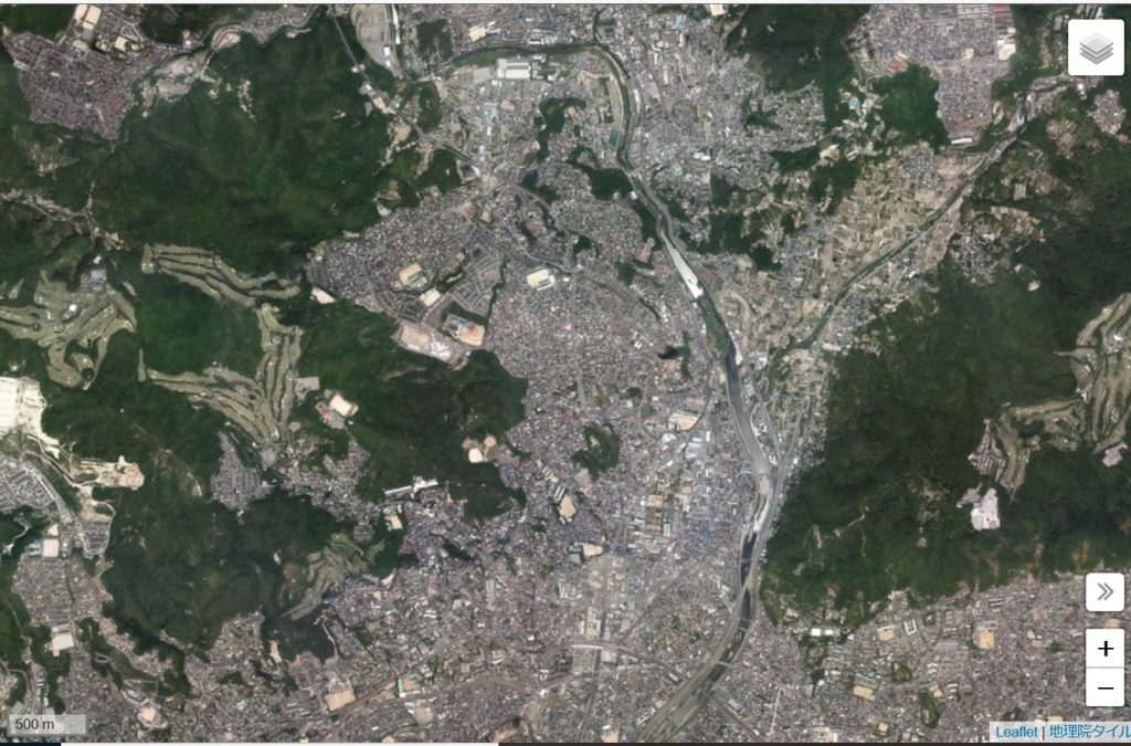 航空写真地図　かわにし 昔の地図 | 西日本不動産 スタッフブログ