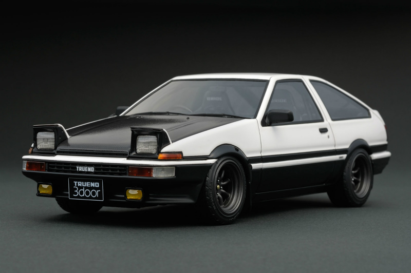 ignition model トレノ 3ドア ホワイト/ブラック 1/18 オンライン限定「1/18 トレノ 3ドア（AE86）」受注開始！ | ignition model